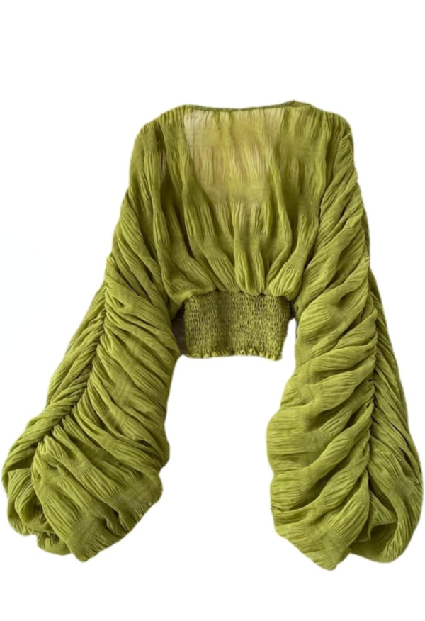 Bell Sleeve Blouse - One Size fits Most / Green