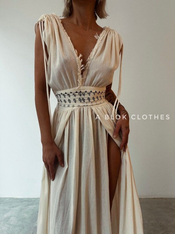 Boho Goddess Dress,modest Wedding Dress,high Slit Summer Dress,wedding Guest Dress,beach Wedding Dress,grecian Dress,beach Cocktail Dress - Etsy