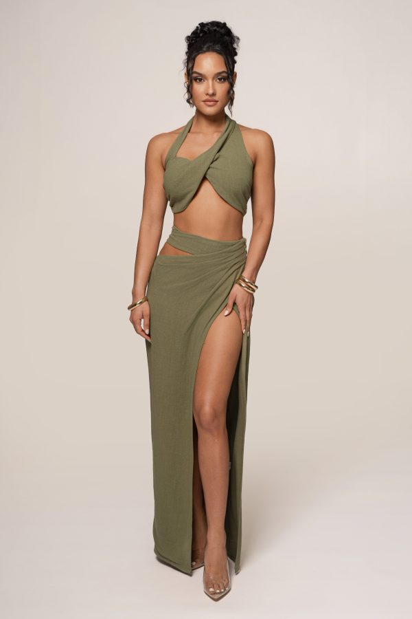 OLIVE NEW AGE TWO PIECE SKIRT SET:XS