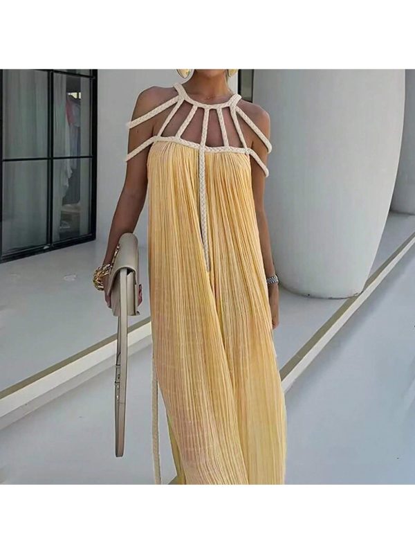 Women Fashion Dress Sleeveless Retro Dress Long Dress Bodycon Vestidos Elegantes Para Mujer Women Summer Sexy Bodycon Dress