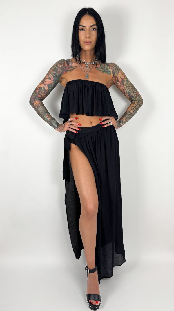 FLORENCE FLOWY WRAP SKIRT - MEDIUM