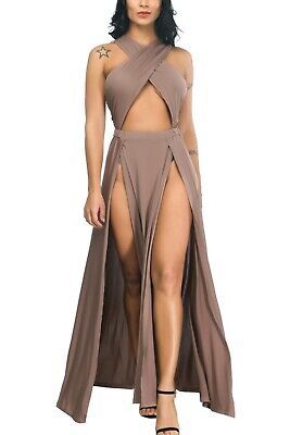 Women's Goddess Vibes Double Slit Flowy Maxi Dress | eBay