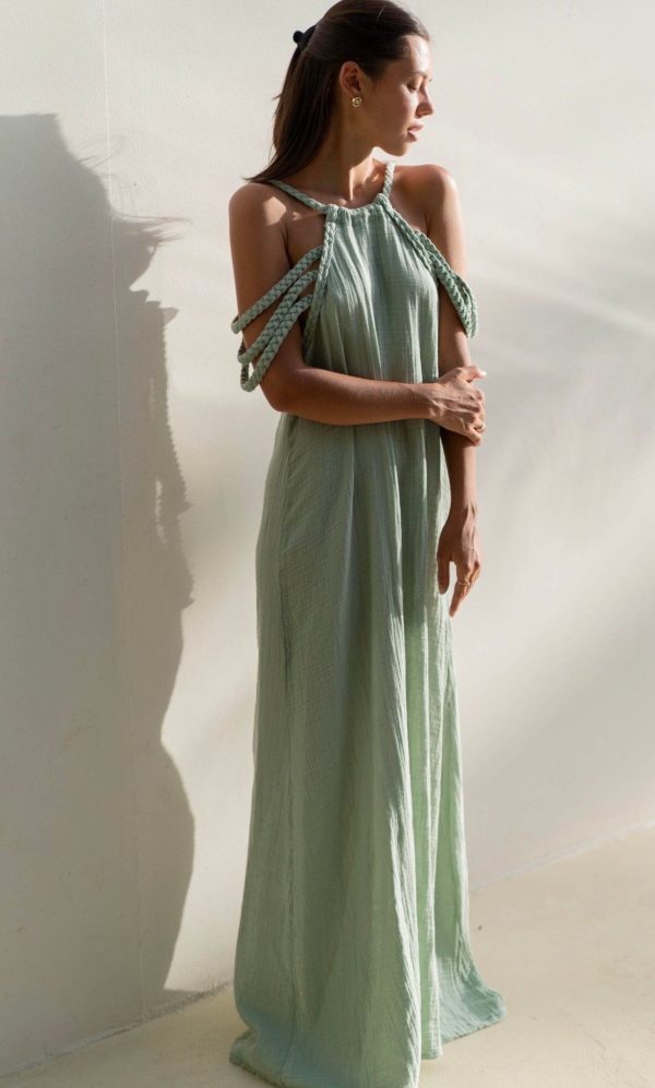 Goddess Dress,Long Summer Dress,Cleopatra Costume,Egyptian Dress,Boho Wedding Dress,Backless Dress,High Slit Dress,Linen Gauze Dress,Gift