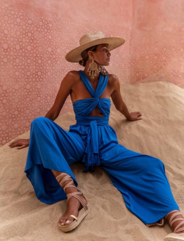 SOPHIA JUMPSUIT - MOROCCAN BLUE / S/M
