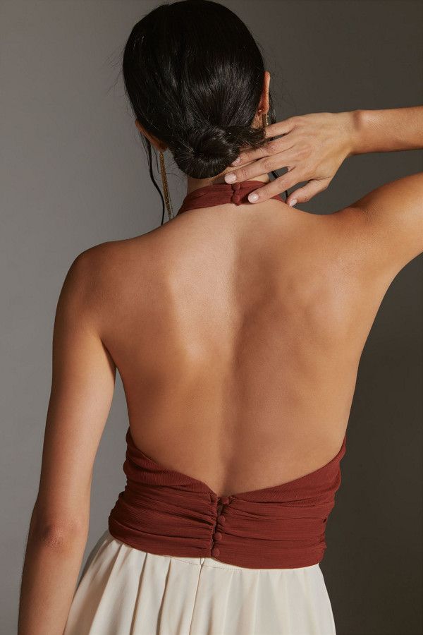 Twist-Front Halter Top