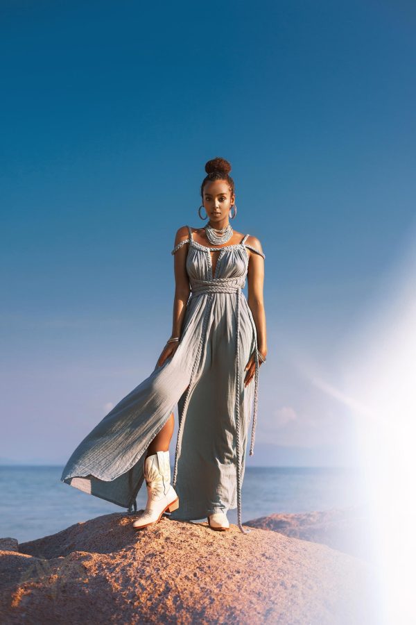 Greek Goddess Dress * Regency Renaissance Dress * Plated Bridesmaid Dress * Boho Bohemian Priestess Dress * Sky Blue Bridgerton Costume