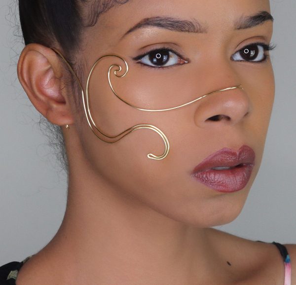 EARHALO - BLOOM | Wavy Baby Ear Cuff & Face Mask - Wire Jewelry, Tribal, Festival, Body Chain, Costume Jewelry, Gift