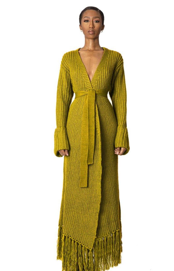 MIYA KNIT CARDIGAN DRESS