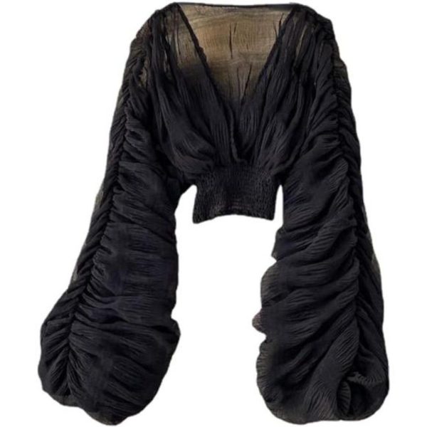 Bell Sleeve Tops For Women Black | Color: Black | Size: Os