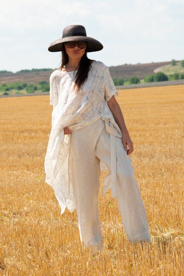 Linen Wrap Pants NASY - Natural / 3XL
