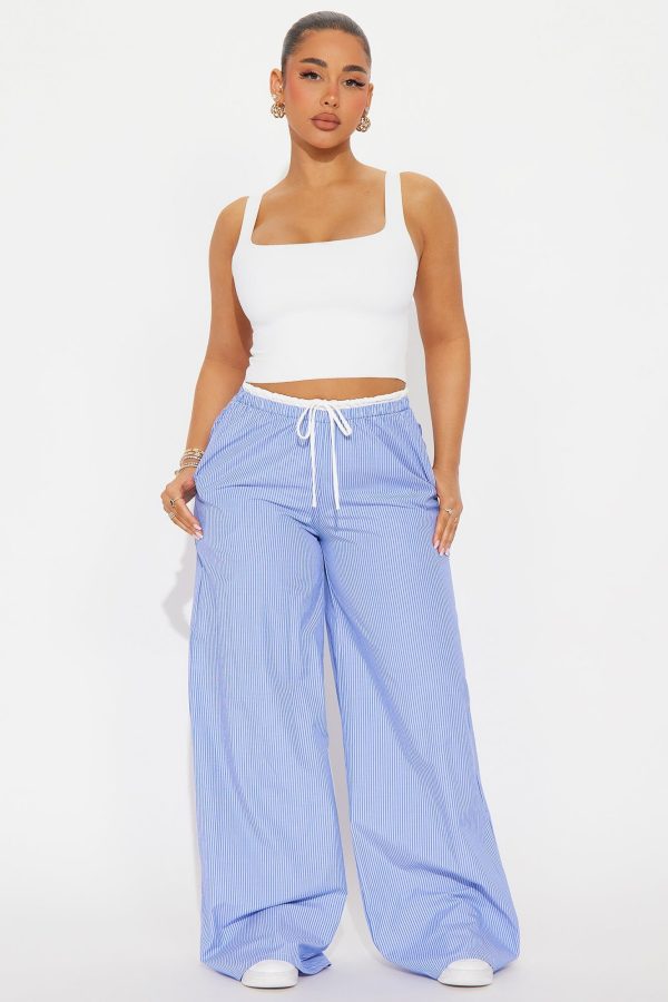 Women's Hayden Double Waistband Pant in Blue Size 1X