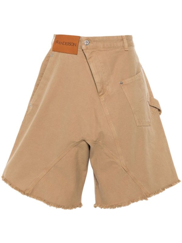 JW Anderson Twisted workswear shorts - Brown