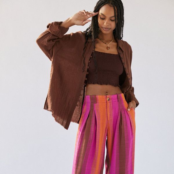 Martina Linen Mid-Rise Trousers
