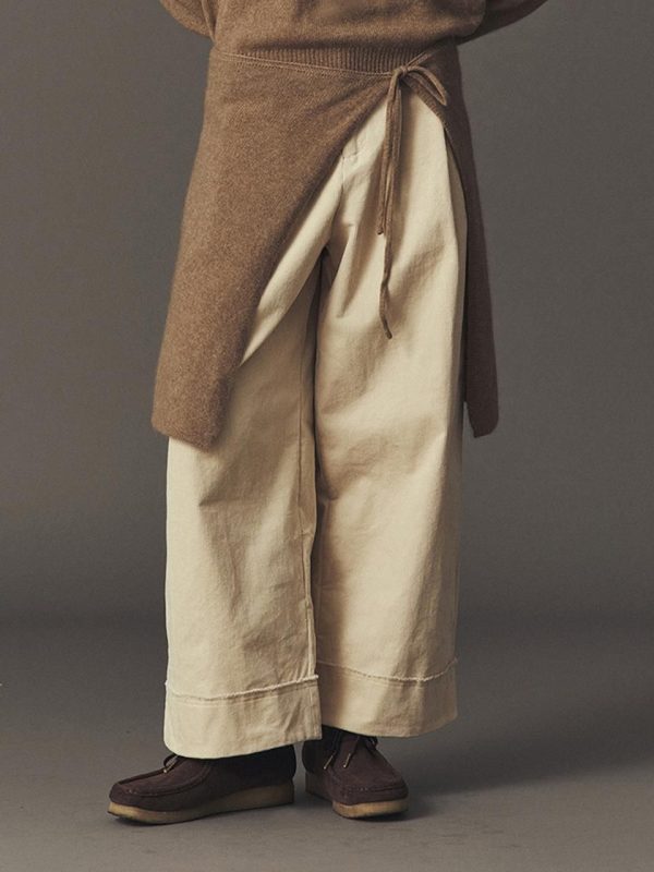 Wool Blend Knit Wrap [Beige]