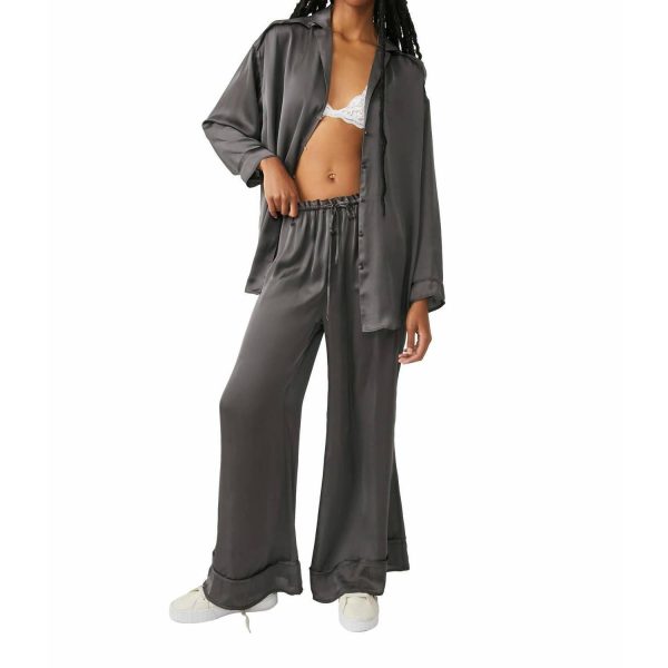 Free People Intimates & Sleepwear | New Free People Dreamy Days Pajama Set In Washed Black | Color: Black | Size: Various