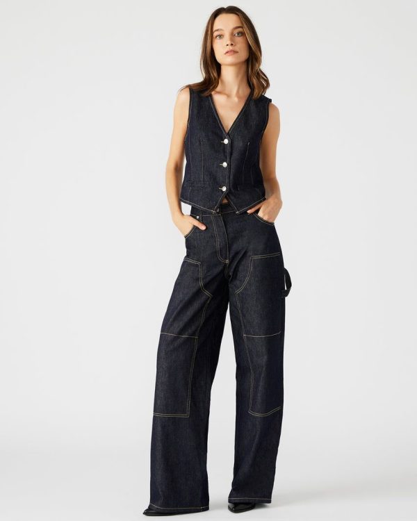 ASHYLA Jean | Women's Wide-Leg Dark Denim Jeans