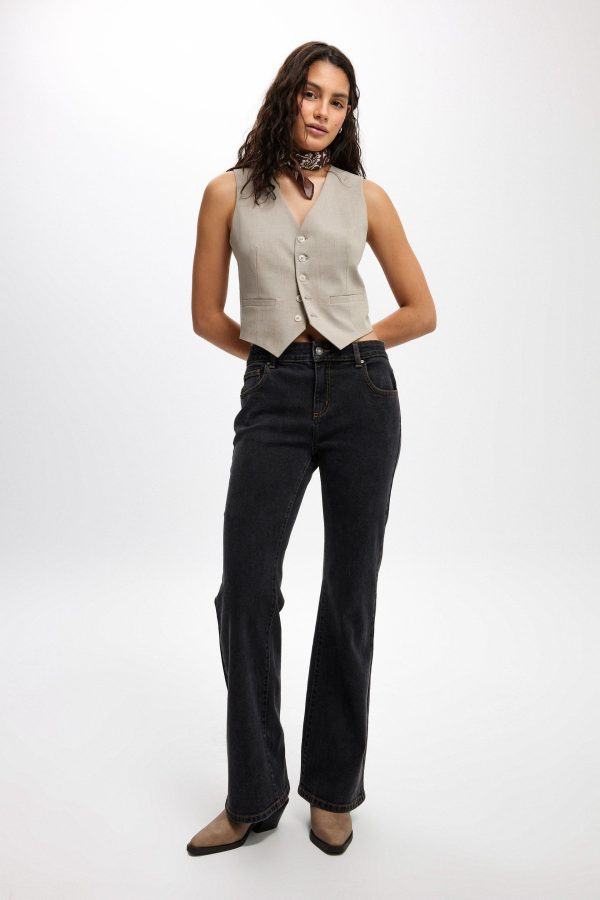 Cotton On Women - Stretch Bootcut Flare Jean - Smokey black