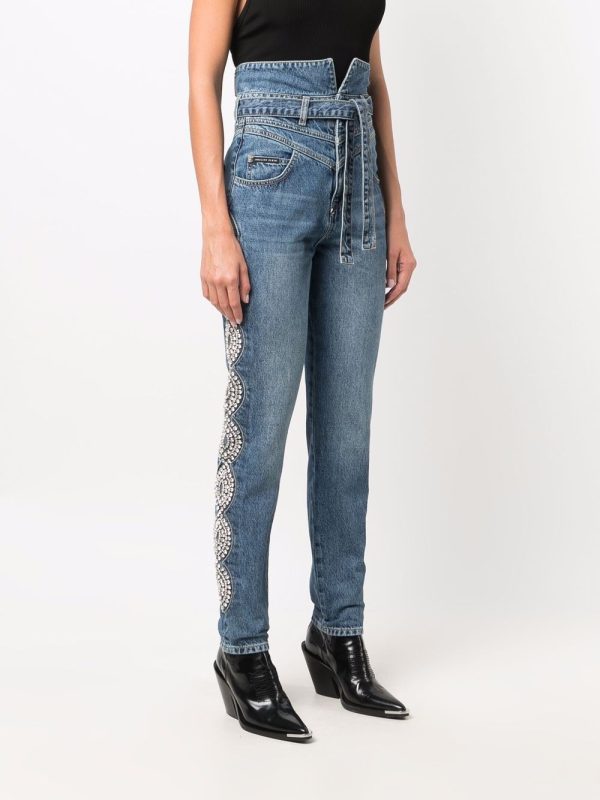 Philipp Plein Saint Tropez High-rise Jeans - Blue
