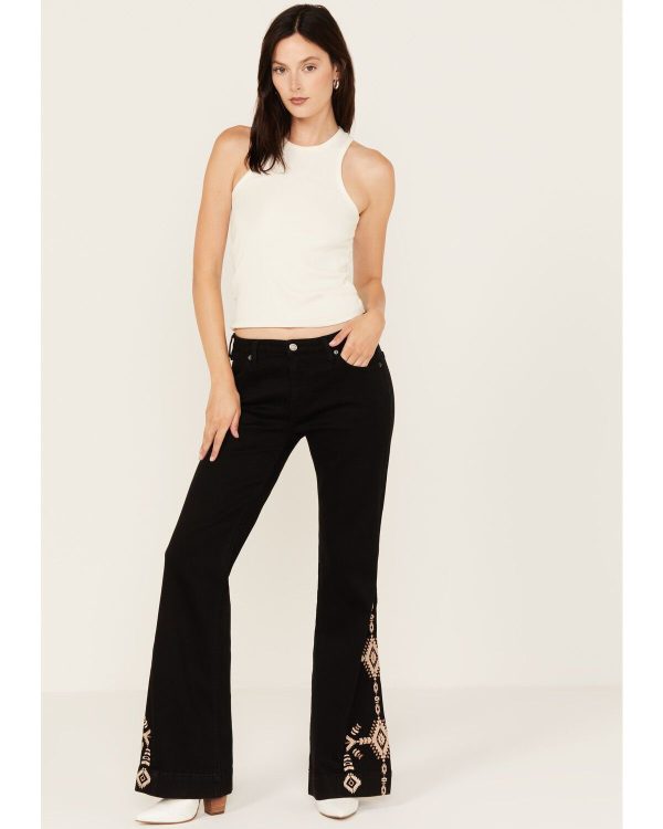 Hooey by Rock & Roll Denim Women's Mid Rise Stretch Trousers