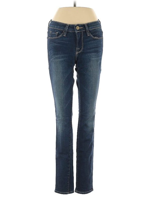 FRAME Denim Jeans - Mid/Reg Rise: Blue Bottoms - Size 25