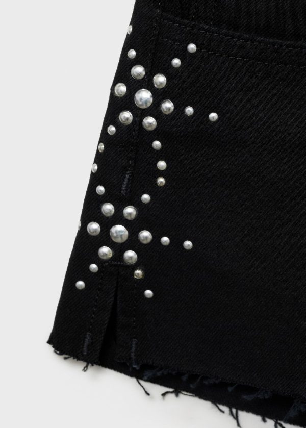 Studded denim shorts - Teen | MANGO USA