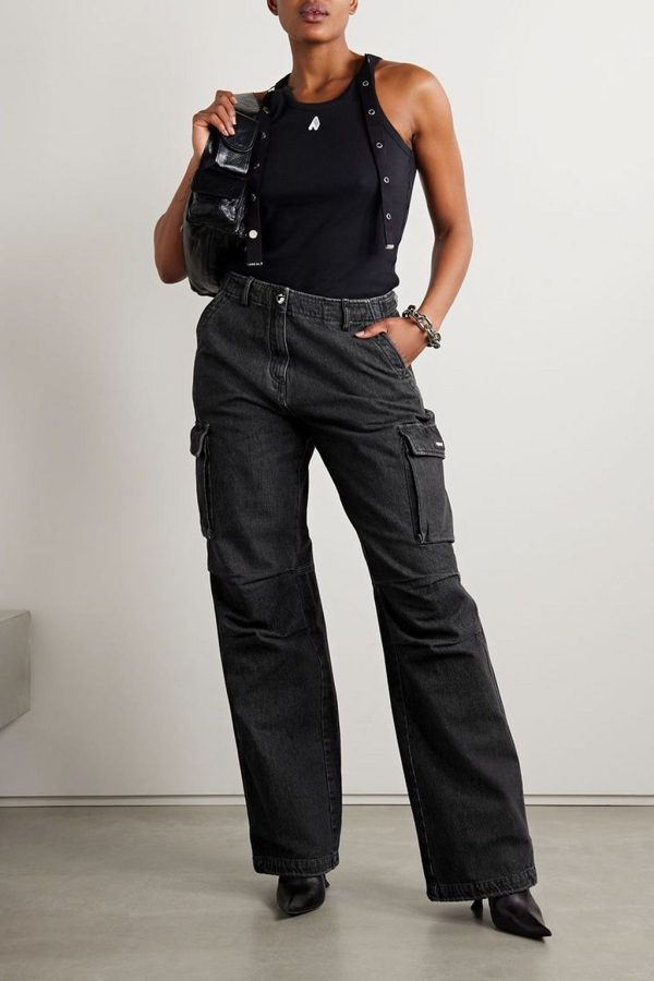 COPERNI High-rise wide-leg cargo jeans