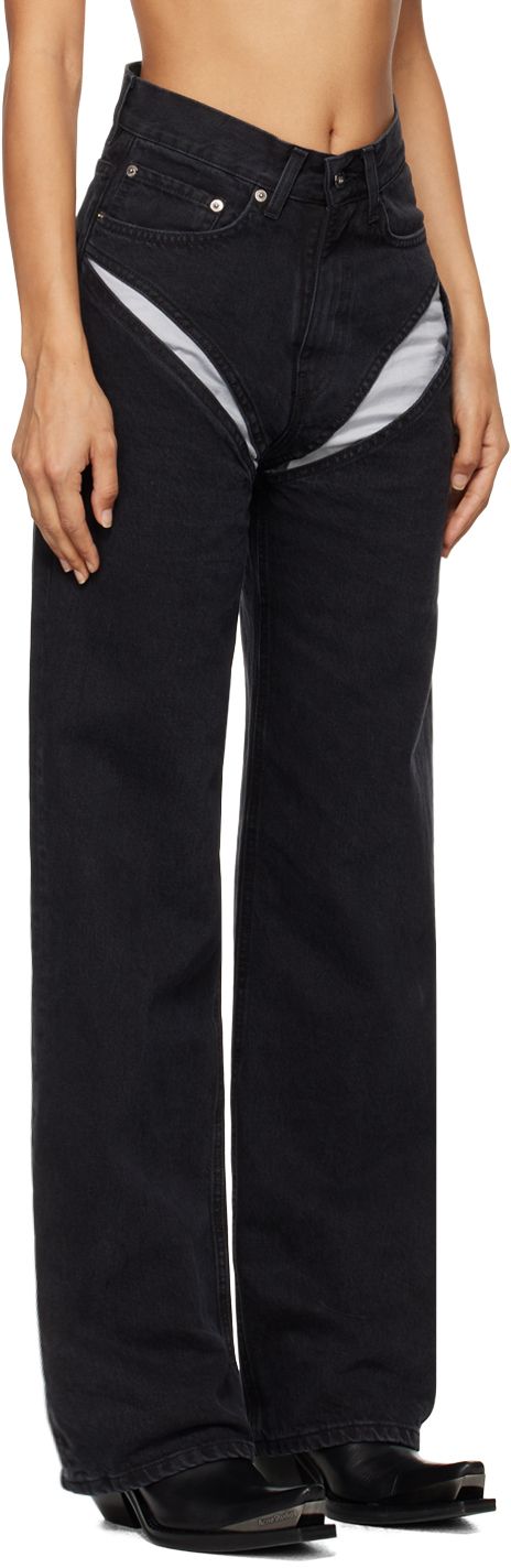 Y/Project Black Cut Out Jeans
