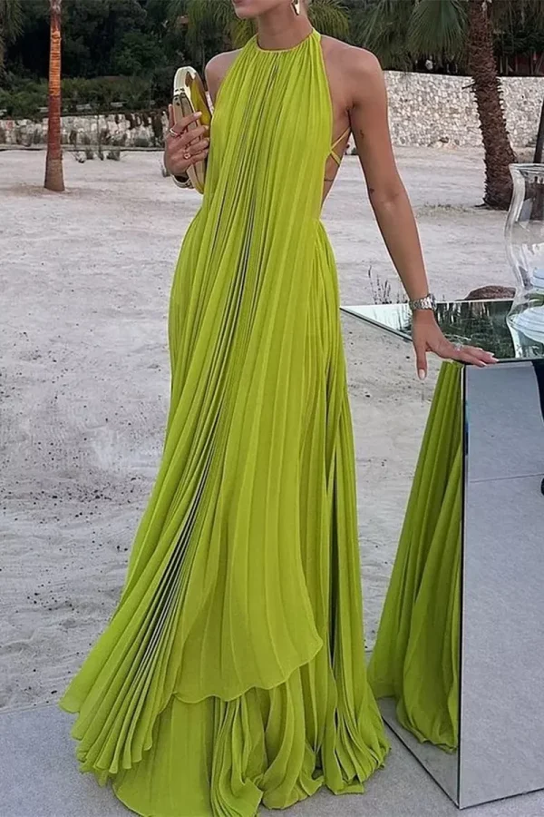Lasaky - Longline Halter and Maxi Skirt Ensemble for Women