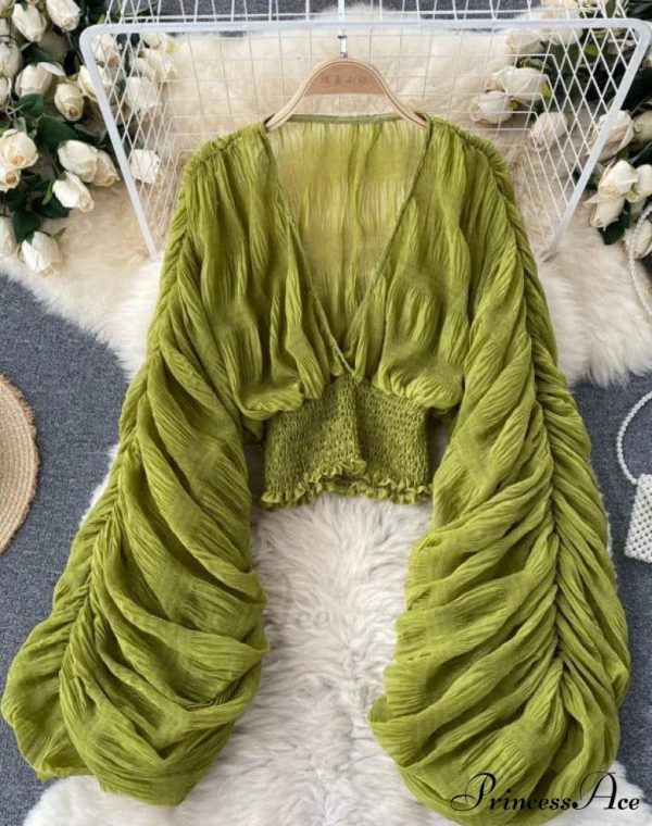 Heather Blouse - Green One Size