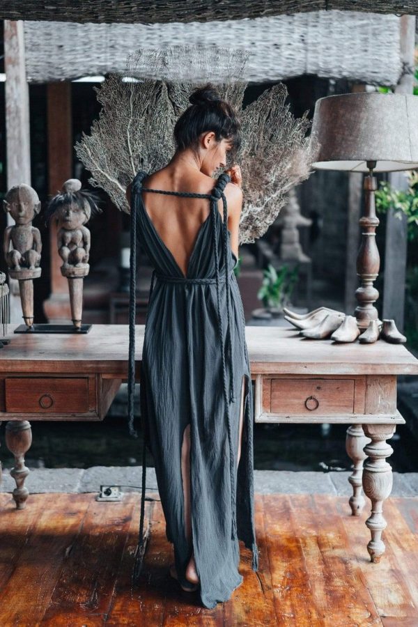 Navy Adjustable Multi Dress • Greek Goddess Dress • Summer Organic Bridesmaid Dress • Minimalist Boho Dress • Bohemian Natural Dress - Etsy