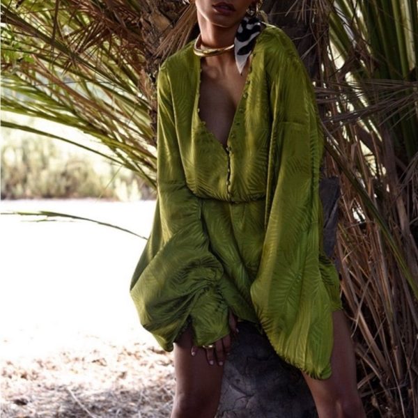Rat & Boa Dresses | Rat & Boa Harlequin Dress Cypress, Xxs | Color: Green | Size: Xxs