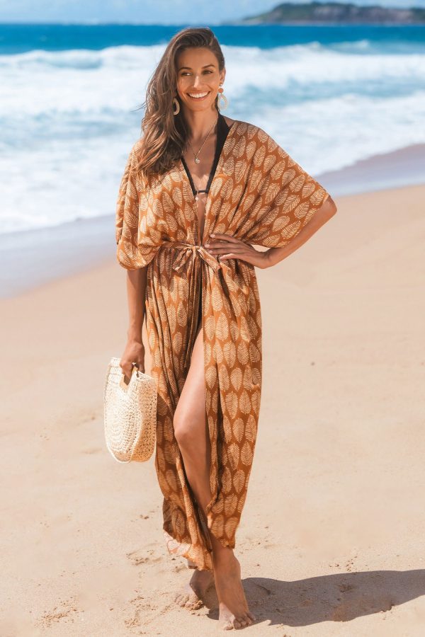 Luxe Flow Ornate Cover-Up Kimono