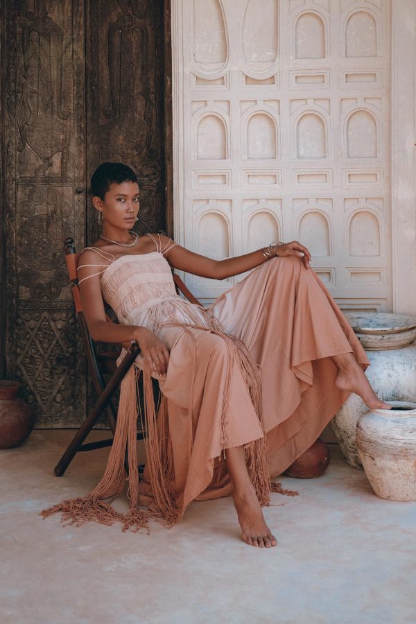 Boho Dress for Women • Tribal Dress • Ethnic Handwoven Macrame Dress - M