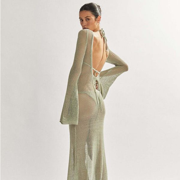 Crochet Swim Cover Up | Color: Green | Size: S