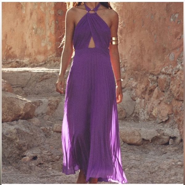Zara Dresses | Zara Purple Halter Dress | Color: Purple | Size: M