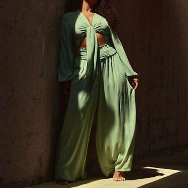 Fashion To Figure Pants & Jumpsuits | Ashleigh Gauze Set | Color: Green | Size: 2x