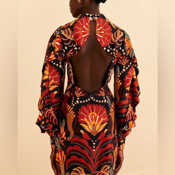 Farm Rio Dresses | Farm Rio Scarf Maxi Dress | Color: Orange/Red | Size: M