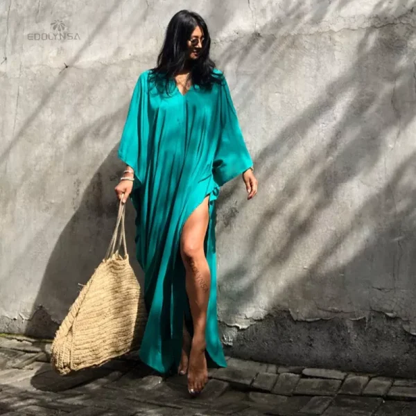 Zingj Strapless Criss Cross Slim Party Dress Off Shoulder Women Long Dress 2022 Autumn Lantern Sleeve Backless Maxi Dress A1042 Emerald Green-One Size