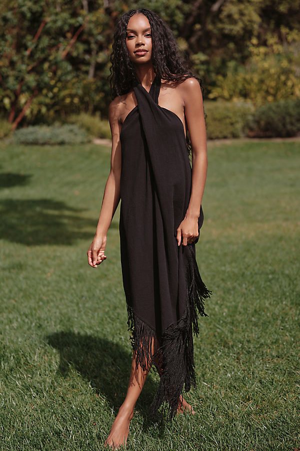 Kate Fringe Cover-Up Midi Dress