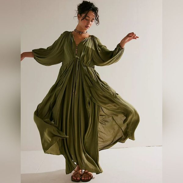 Free People Dresses | Free People Plenty Of Love Dress | Color: Green | Size: L