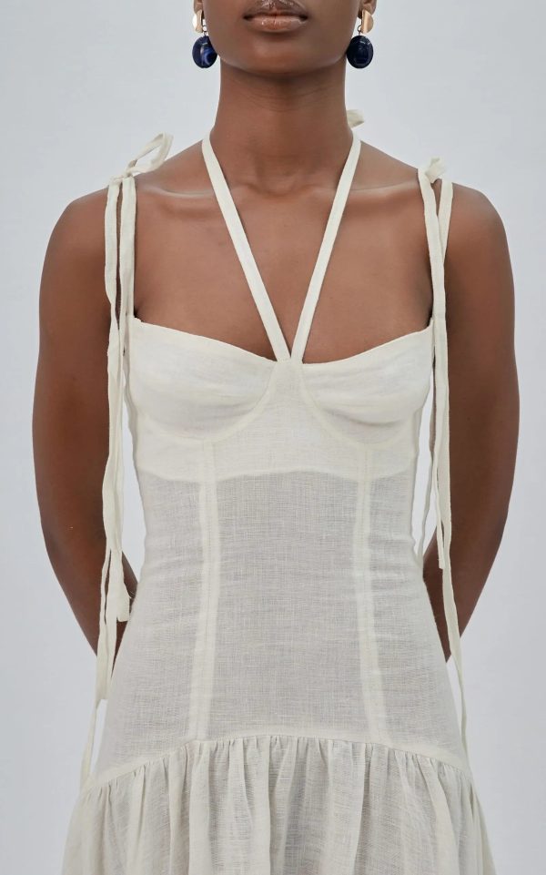 Abiola Olusola MULTIPLE STRAPS,  BUSTIER CUT, RAW HEM YAMI DRESS - 8