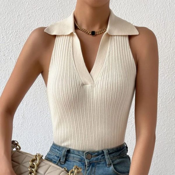 2025 Wear Ice Cool Top  Womenknitted Vest Sleeveless Camisole Temperament  Commuting Slim Fit