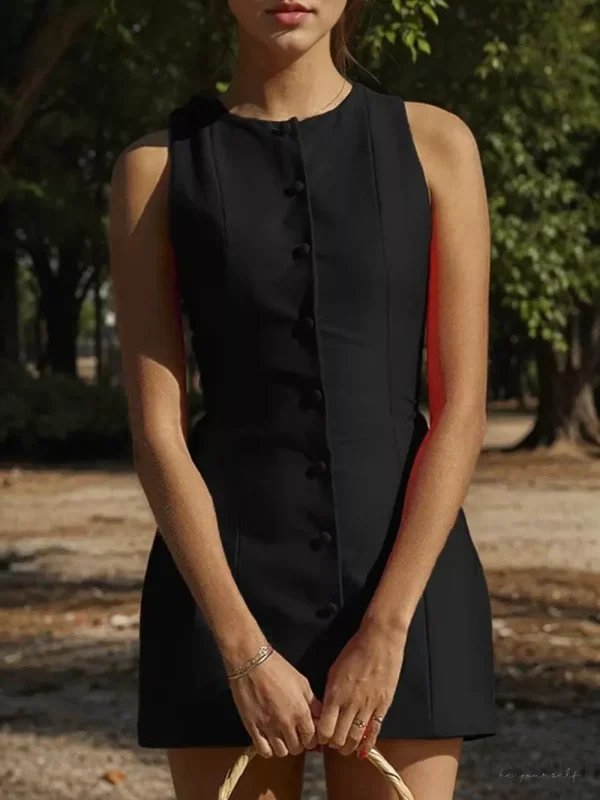 Sleeveless Body-Hugging Mini Dress