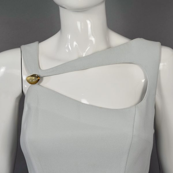 Vintage THIERRY MUGLER Jeweled Cut Out Neckline Dress