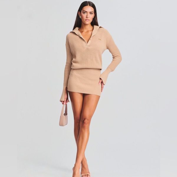 Ser.O.Ya Dresses | Nwt Ser.O.Ya Katana Dress Womens Size L | Color: Tan | Size: L