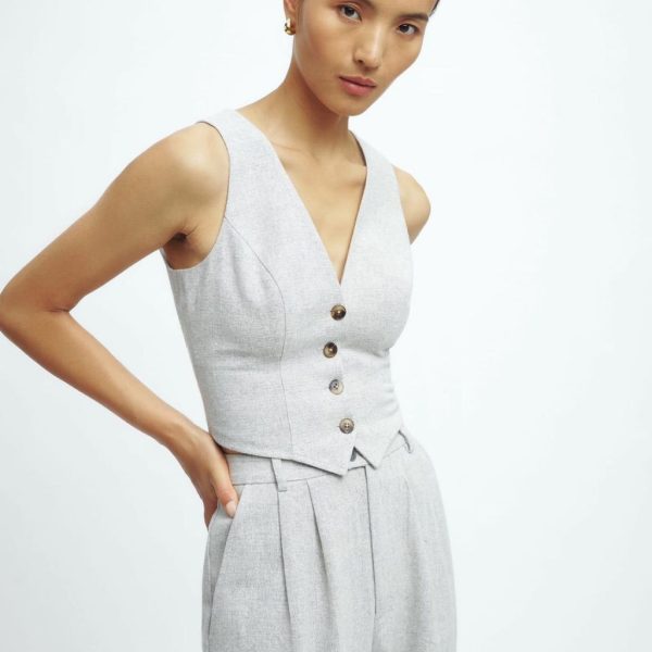 Reformation Tops | Reformation Devin Vest - 8 | Color: Gray | Size: 8