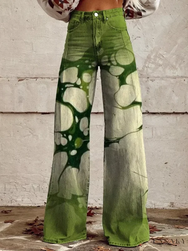 Lasaky - Leisurely Pants in Lightweight Imitation Denim Fabric - T, 2XL