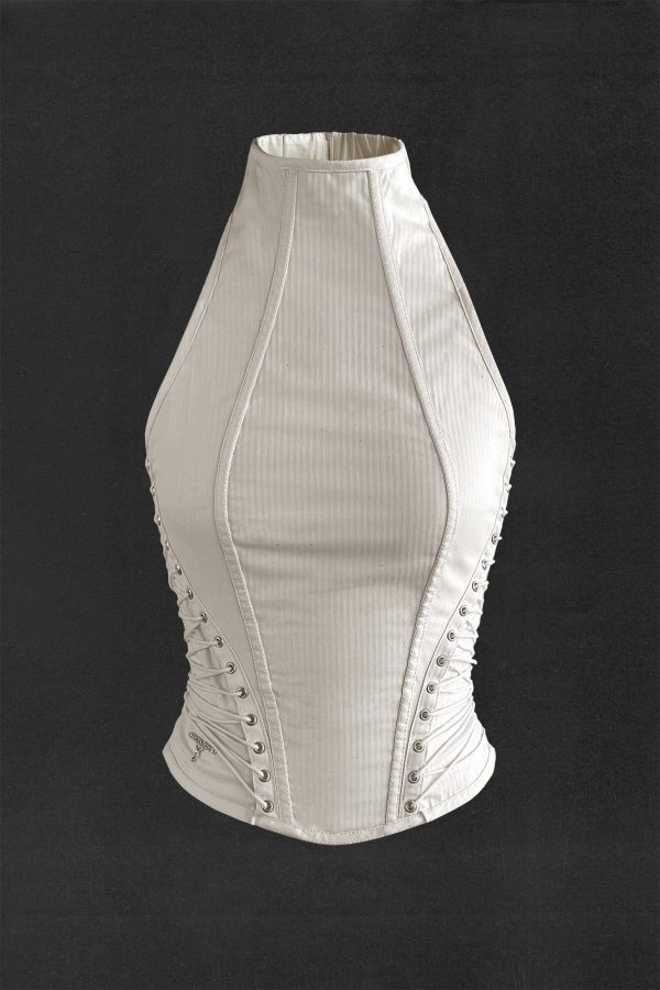 LACED HALTER TOP