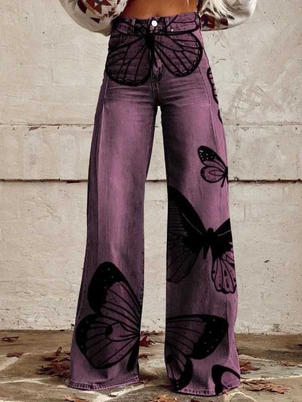European And American Plus Size Women's Denim Casual Pants - 12Figure, 3XL