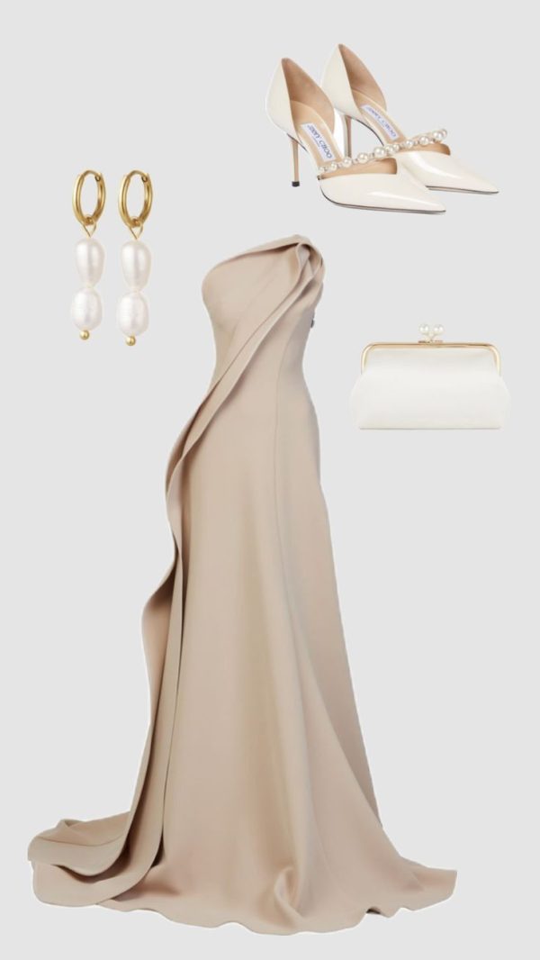 Beautiful Mermaid One Shoulder Champagne Long Satin Party Dresses Prom Dress SD2021 - As Photo / US 14